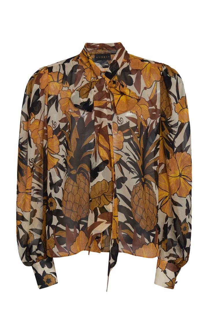 Moda Operandi Dundas Tropical Silk Button-down Blouse Size: 38