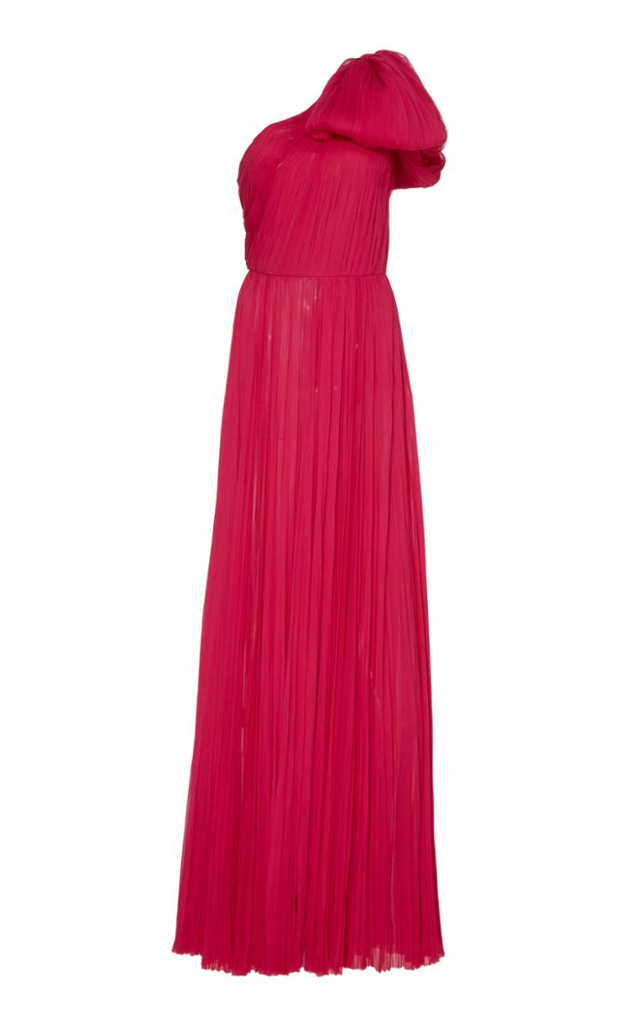 J. Mendel Bow-accented Silk Gown
