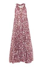 Yvonne S Floral-print Cotton Maxi Halter Dress