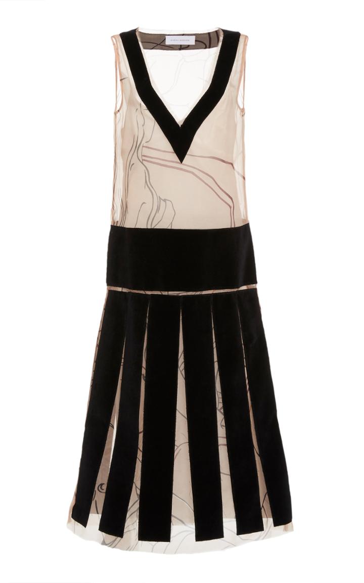 Moda Operandi Marina Moscone Layered Silk-blend Dress
