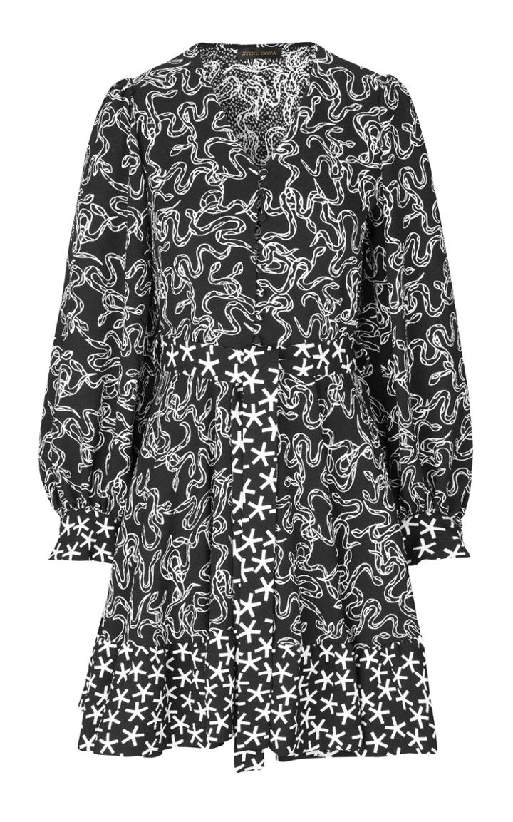 Stine Goya Farrow Snake Midnight Mini Dress