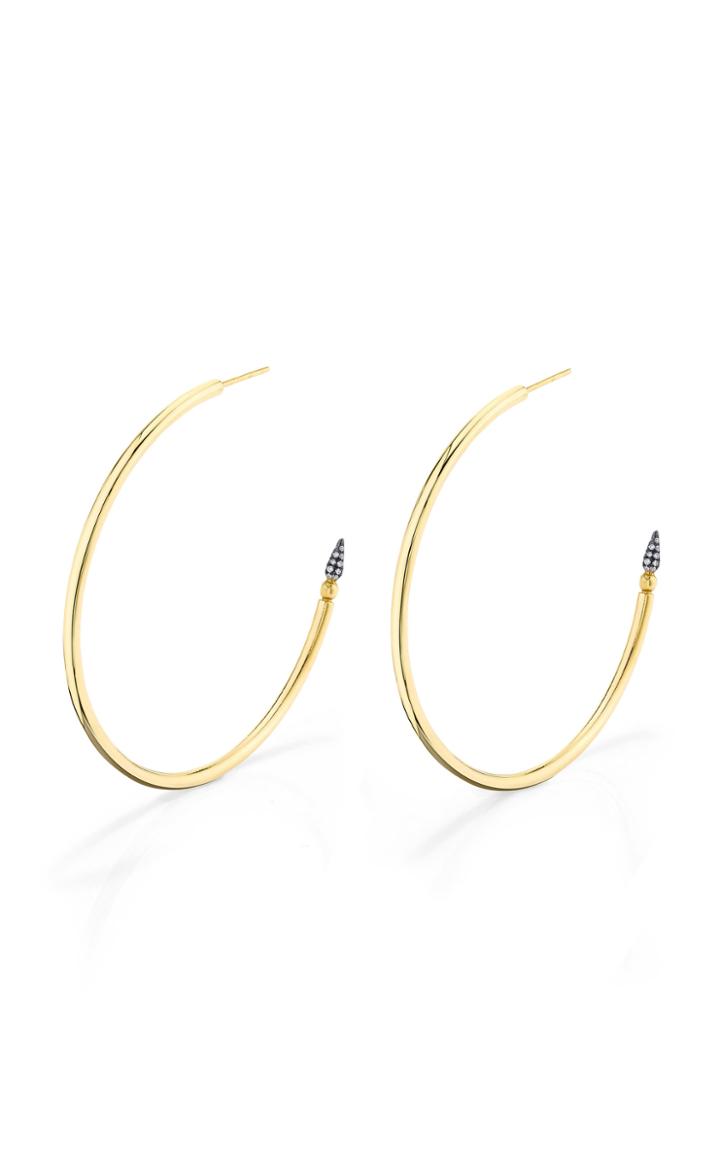 Moda Operandi Sarah Hendler 18k Yellow Gold Shirley Pave Diamond Spear Tip Hoops