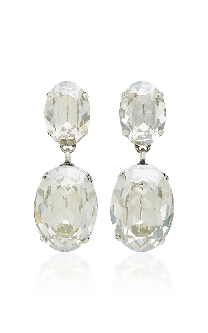 Roxanne Assoulin Hip Hop But Not Silver-plated Swarovski Crystal Clip Earrings