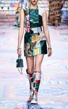 Moda Operandi Dolce & Gabbana Patchwork Jacquard Mini Dress