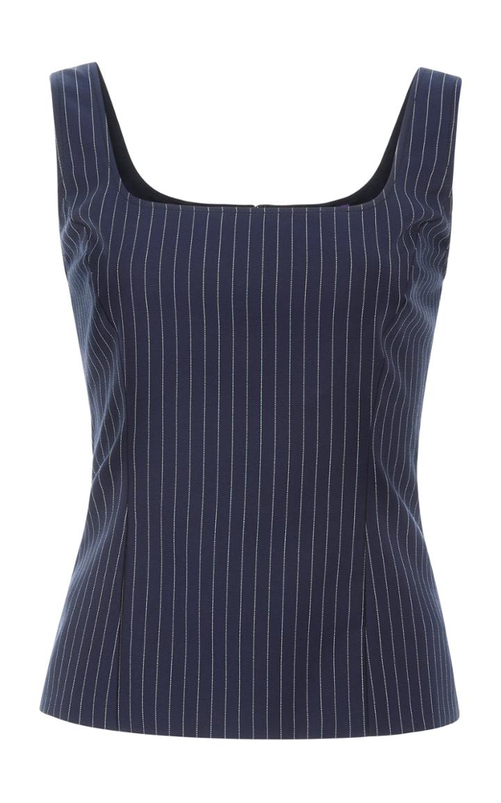Ralph Lauren Azalea Pinstripe Top