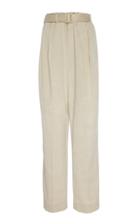 Lemaire Pleated Satin Belted Wide Pants