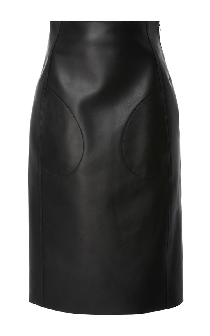 Khaite Patricia Leather Pencil Skirt