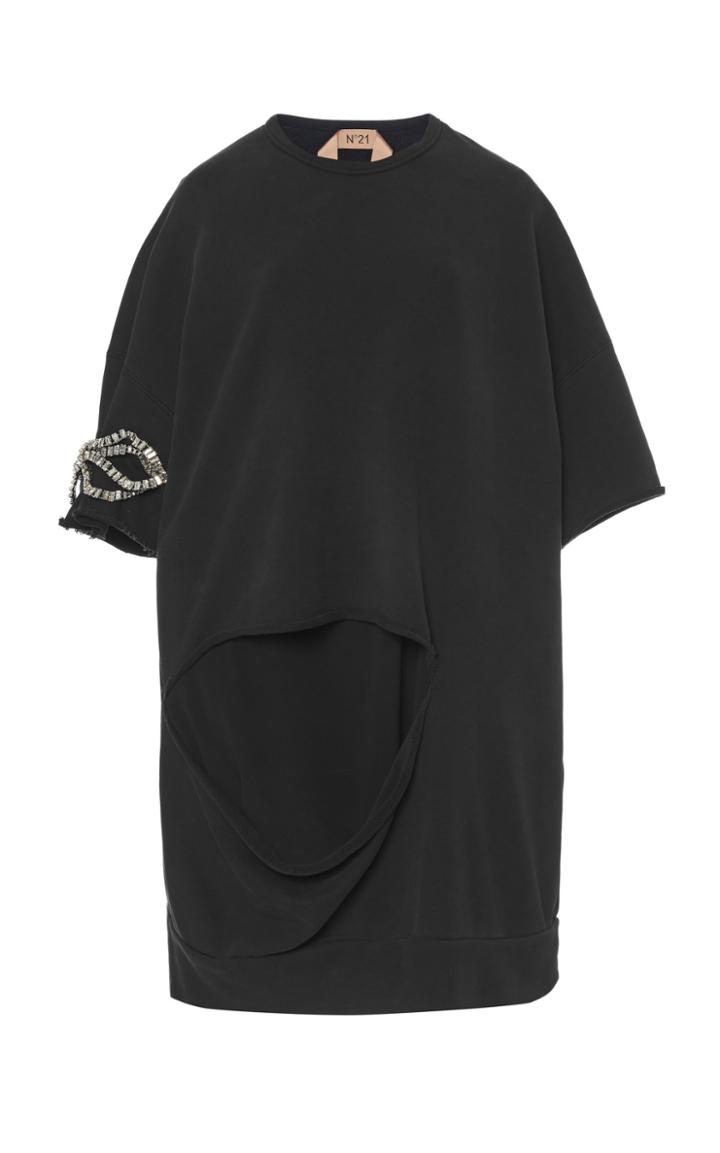 Moda Operandi N21 Embellished Cotton T-shirt Size: 36