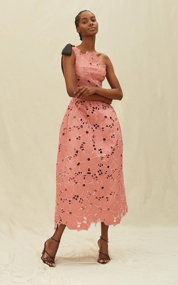 Moda Operandi Oscar De La Renta One Shoulder A-line Dress