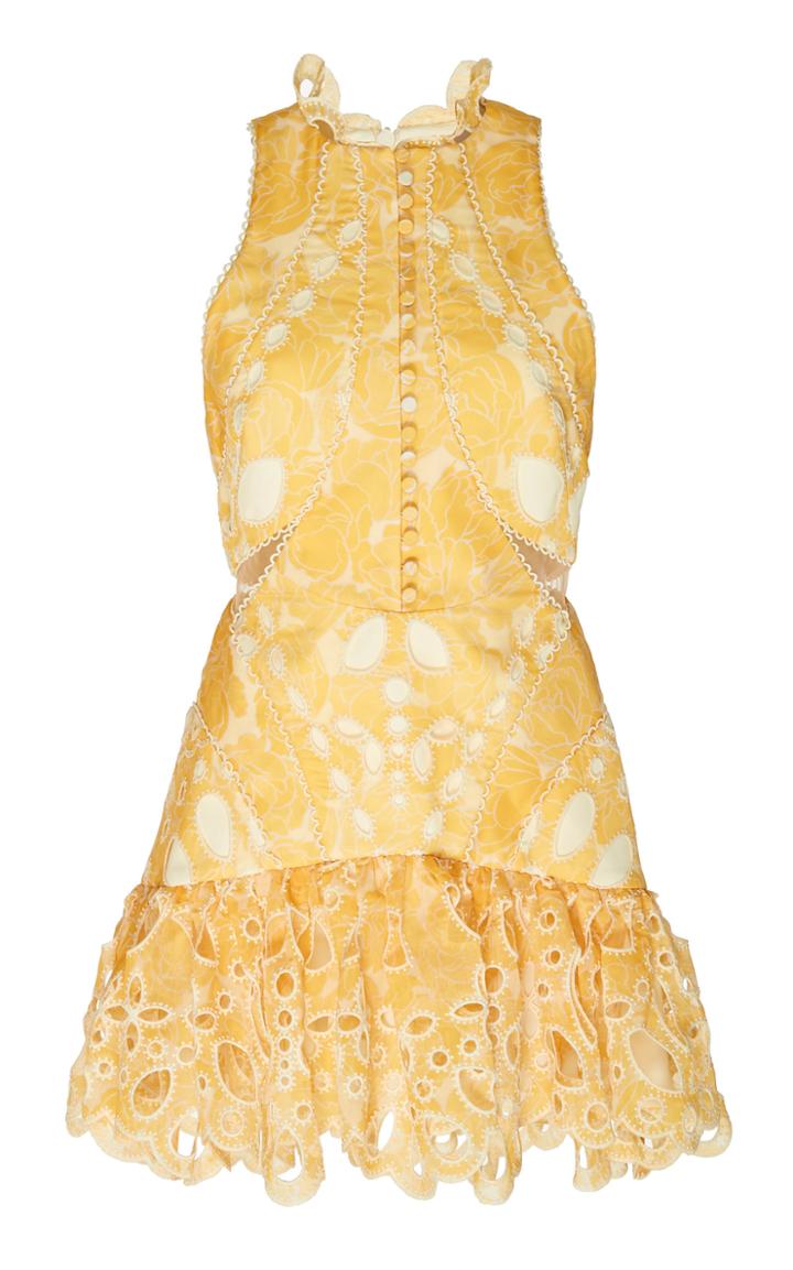 Acler Meredith Printed Lace Mini Dress