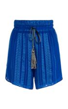 Zeus + Dione Paxi Textured Silk Shorts