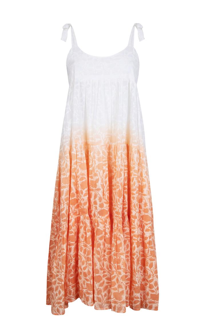 Moda Operandi Juliet Dunn Ombre Floral Cotton Midi Dress