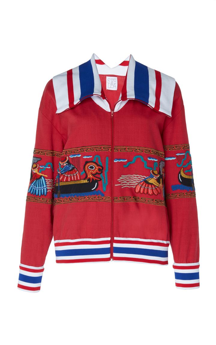 Stella Jean Wide Collar Bomber Jacket