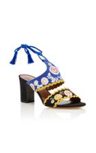 Tabitha Simmons Embroidered Suede Sandals