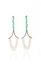 Joana Salazar Emerald Chain Earrings