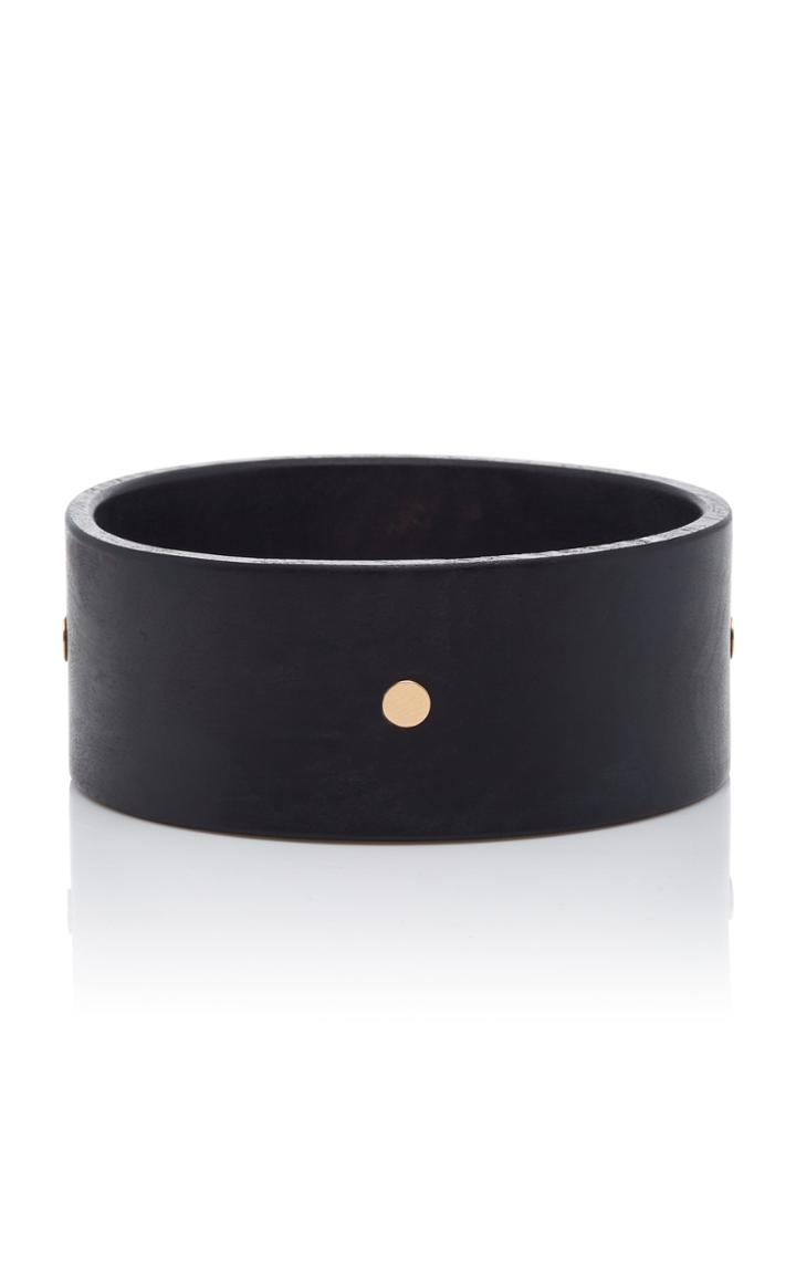 Ginette Ny Large Ebene And Gold Bangle