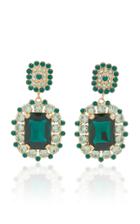 Moda Operandi Dolce & Gabbana Gold-tone Crystal Clip Earrings
