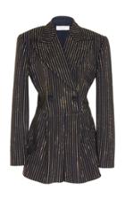 Michael Kors Collection Crystal-pinstriped Crepe Romper
