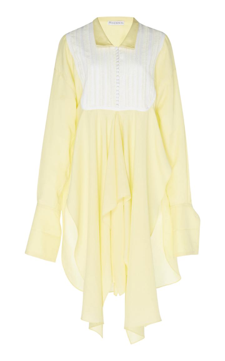 Jw Anderson Asymmetric Cupro Bib Shirt