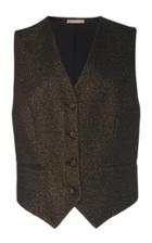 Michael Kors Collection Metallic Wool-blend Vest