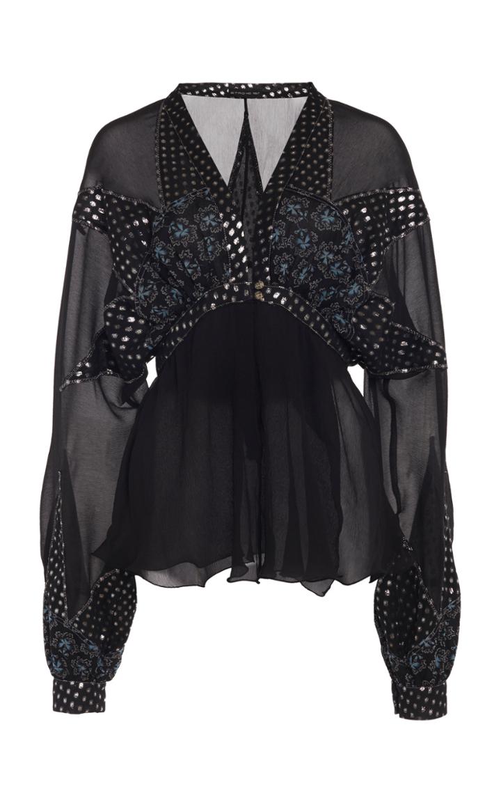Moda Operandi Etro Polka Dot Silk Top Size: 38