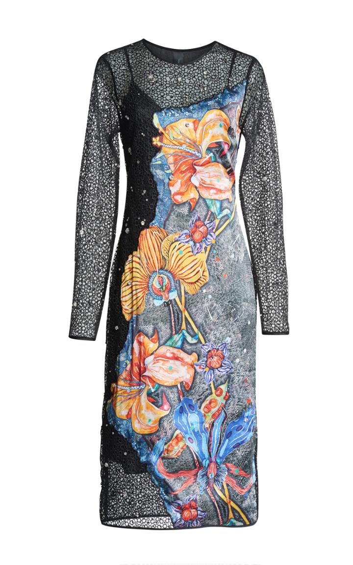 Romance Was Born Crystal Cosmic Bloom Dress