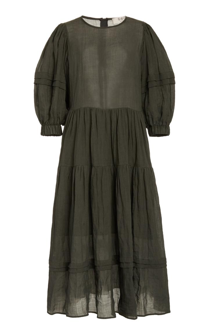 Moda Operandi Sea Zig Zag Ramie Combo Dress