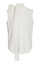 Moda Operandi Oscar De La Renta Pussy-bow Silk-blend Blouse