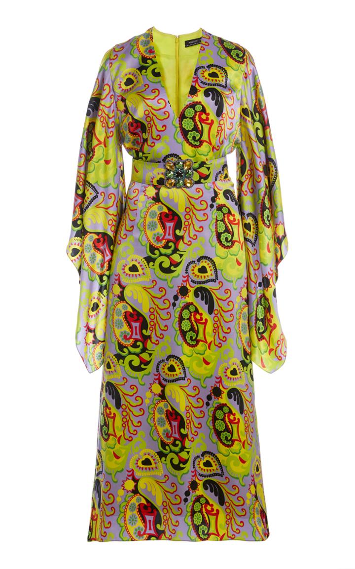 Moda Operandi Andrew Gn Belted Silk Dress