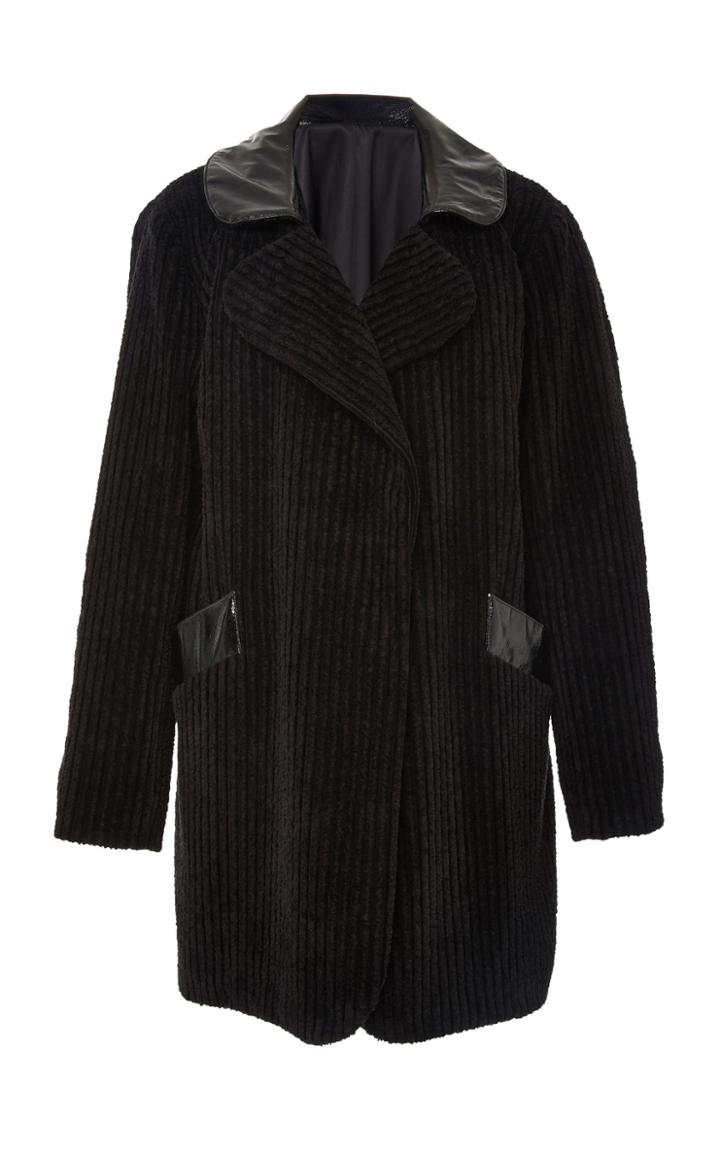 Anna Sui Chunky Corduroy & Patent Jacket