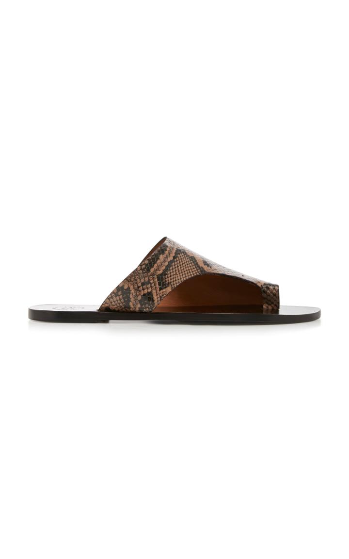Atp Atelier Rosa Snake-print Leather Sandal
