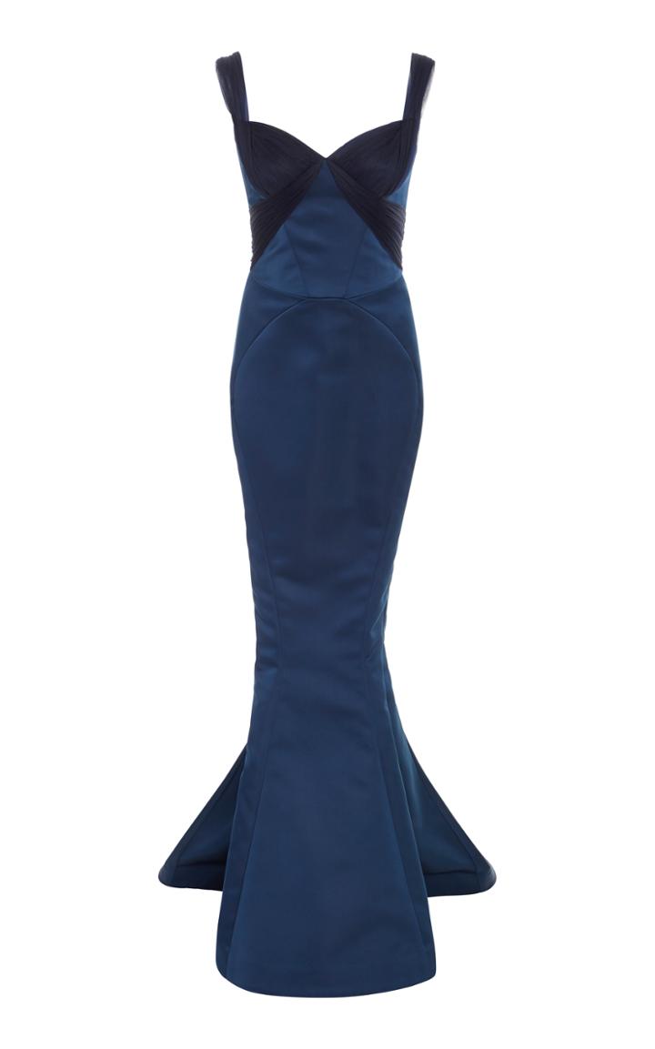 Zac Posen Double Face Duchess Mermaid Gown