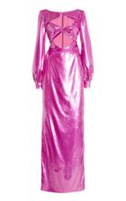 Moda Operandi Christian Siriano Orchid Lacquered Cut-out Column Gown