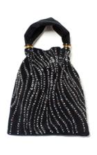 Moda Operandi Lizzie Fortunato Gala Embroidered Velvet Top Handle Bag