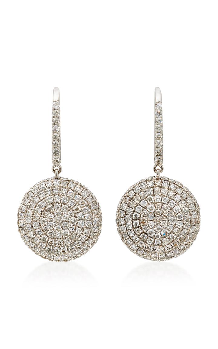 Martin Katz Diamond Pave Disc Drop Earrings