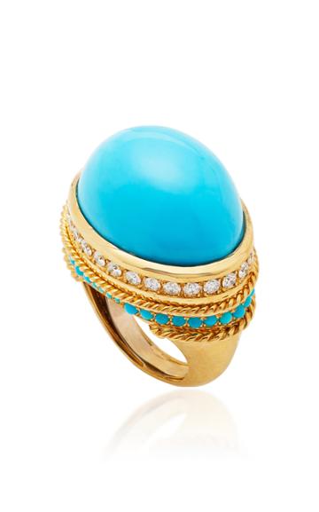 The Last Line Turquoise Bombe Cocktail Ring