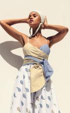 Moda Operandi Silvia Tcherassi Calusa Twisted Mixed-print Cotton Midi Dress