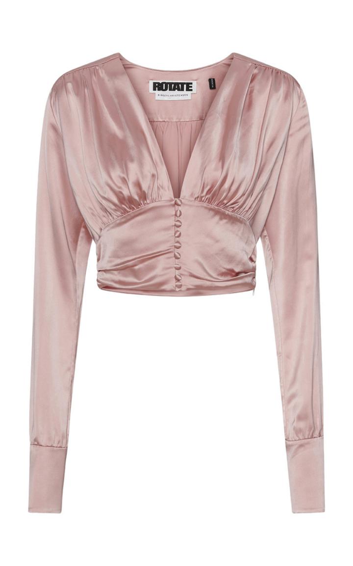 Moda Operandi Rotate Tracy Satin Cropped Top