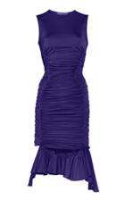 Moda Operandi Mugler Ruched Jersey Sleeveless Dress Size: 36