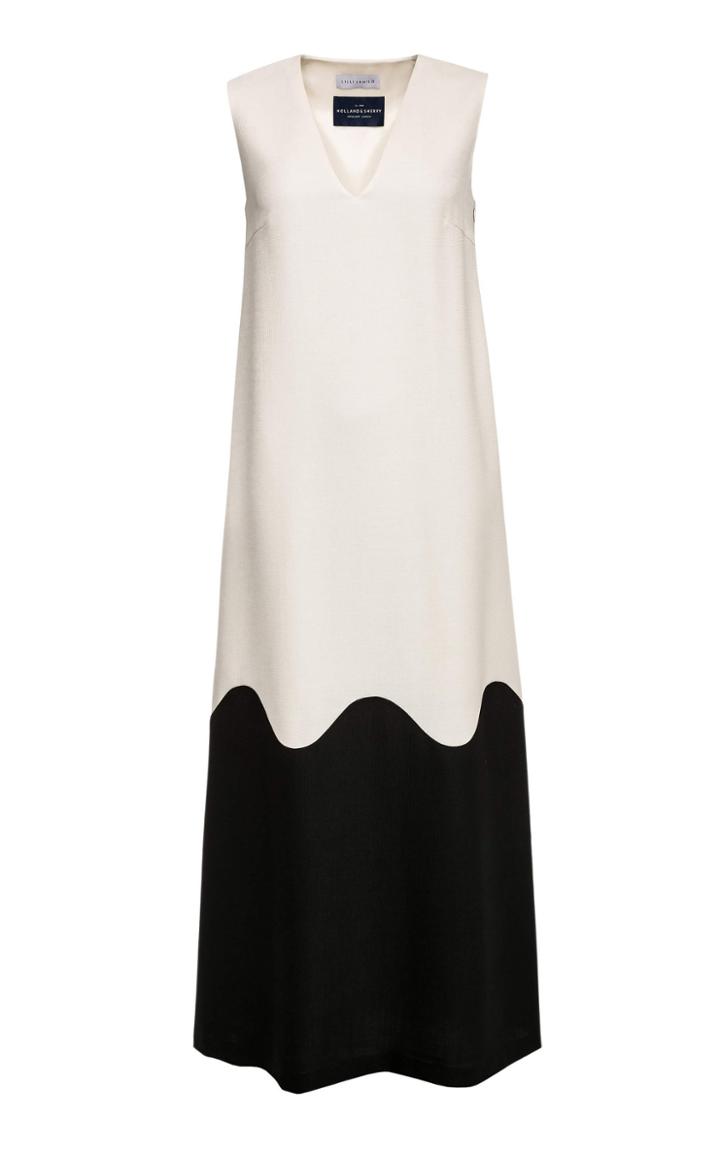 Lilli Jahilo Ida Two-tone Wool Maxi Dress