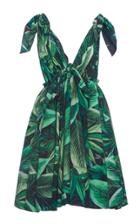 Moda Operandi Dolce & Gabbana Pleated Printed Poplin Dress Size: 38