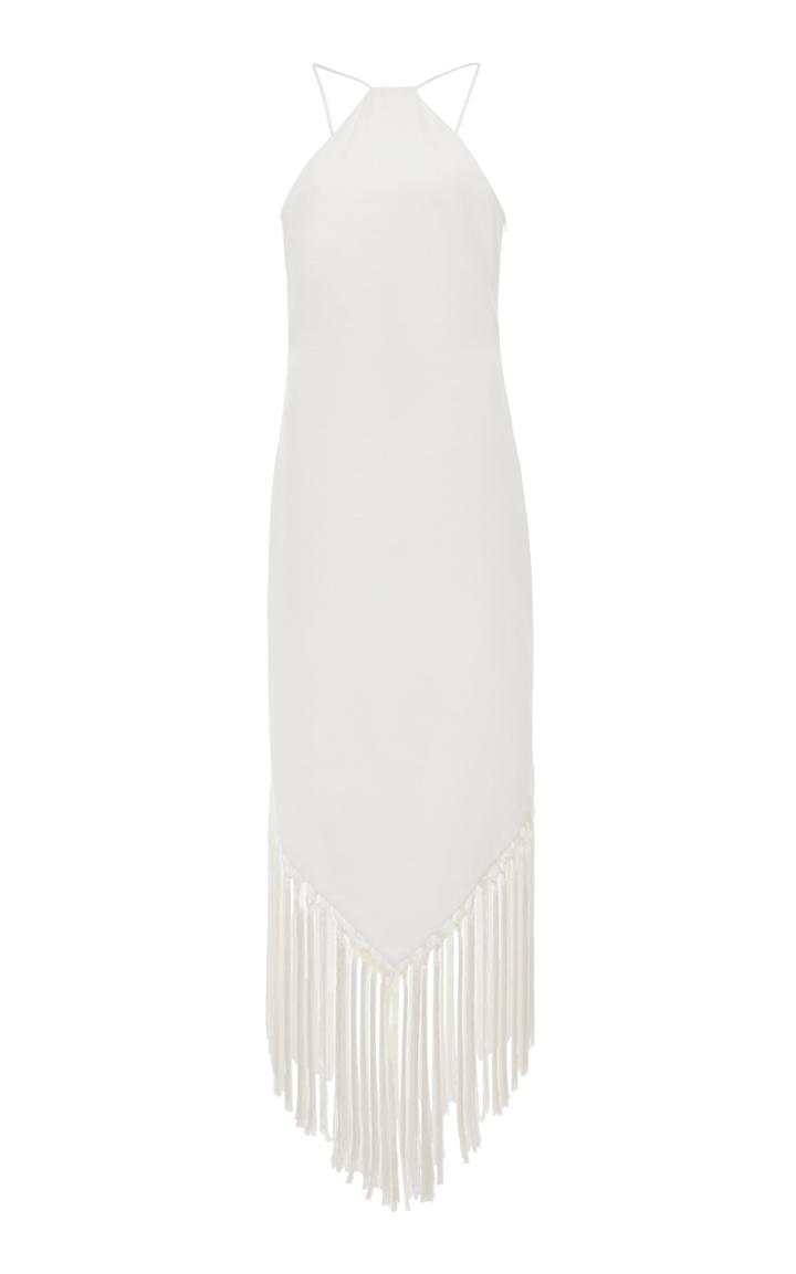 Moda Operandi Attico Fringed Halter Maxi Dress
