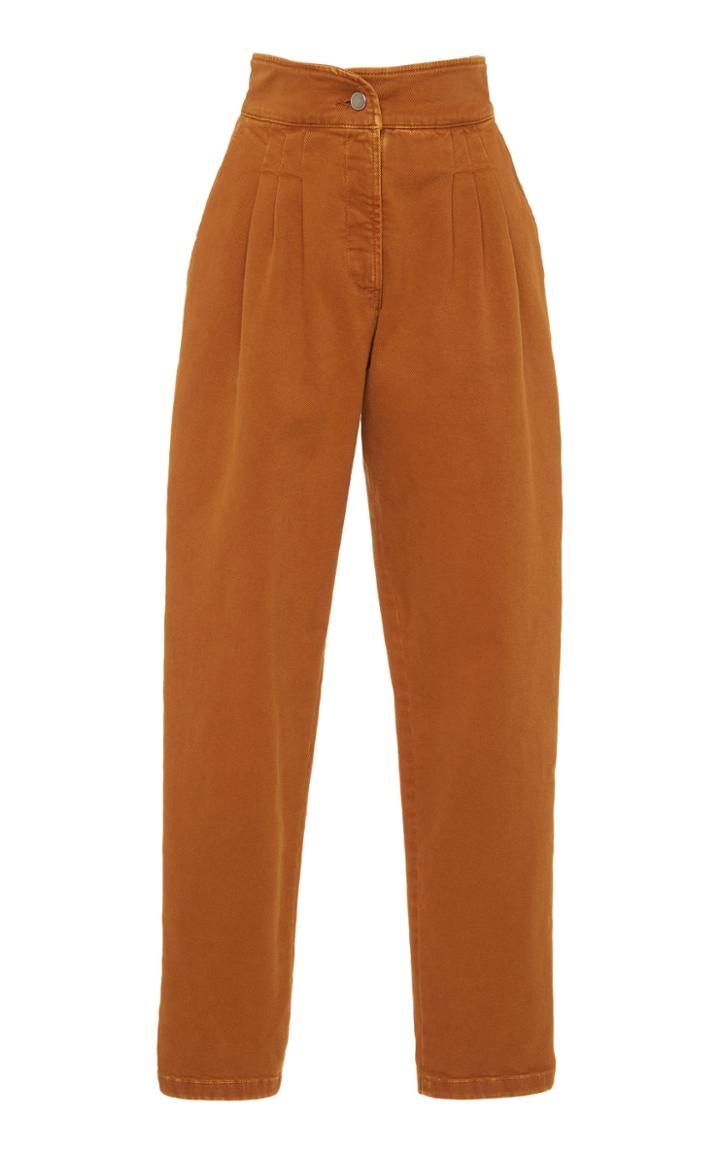 Alberta Ferretti Garment Dyed Stretch Denim Trouser