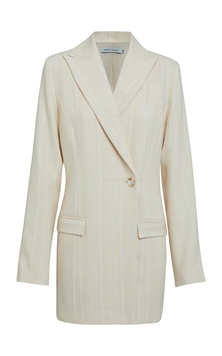Moda Operandi Anna Quan Sienna Peaked Twill Blazer