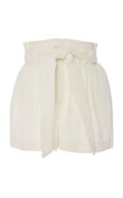 Frame Belted Linen-blend Shorts