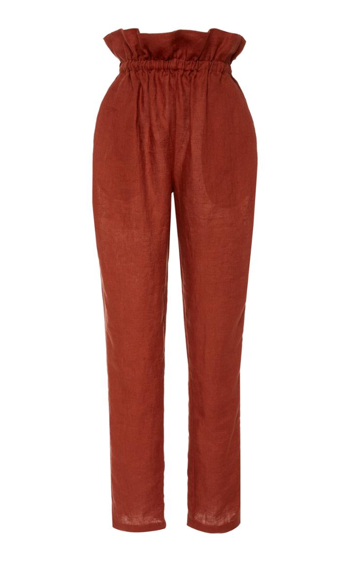 Johanna Ortiz Ambiance High Rise Linen Trousers