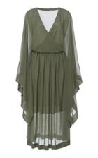 Moda Operandi Agnona Cape-effect Draped Knit Midi Dress Size: Xs