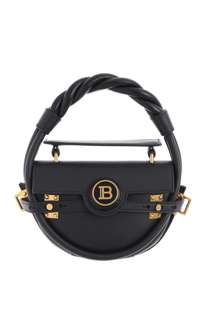Moda Operandi Balmain Bbuzz Circle 21 Leather Top Handle. Bag