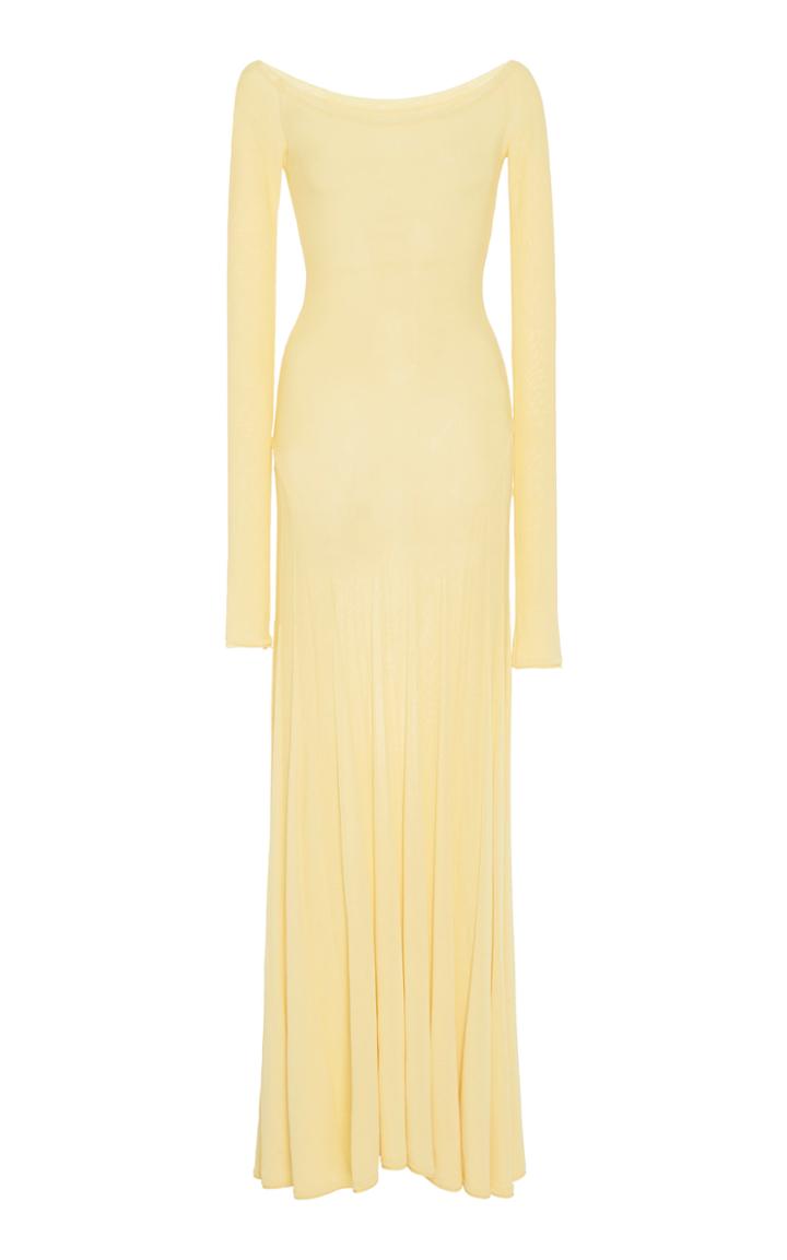 Jacquemus Off-the-shoulder Jersey Maxi Dress