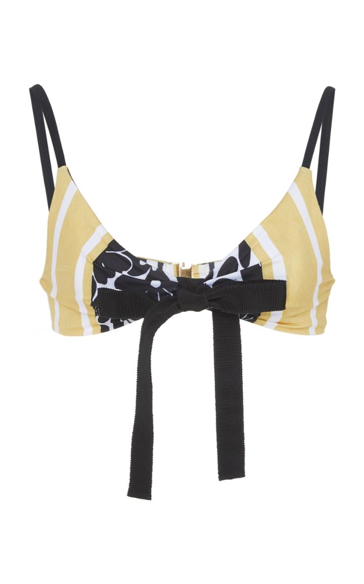 Silvia Tcherassi Patterned Fern Bikini Top